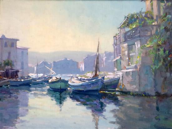 § Augustus William Enness (1876-1948) Martigues, France 14.25 x 19.25in.